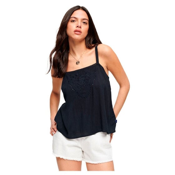SUPERDRY Embroidered sleeveless T-shirt