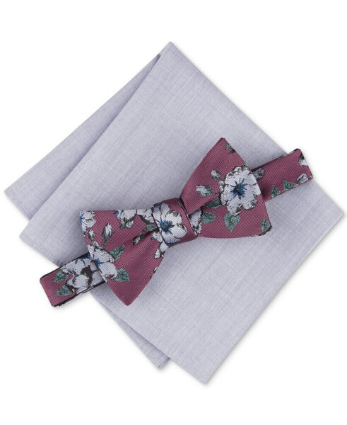 Men's Sondley Floral Bow Tie & Soli Pocket Square Set, Created for Macy's