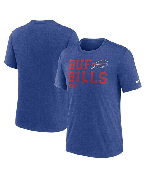 Men's Royal Buffalo Bills Overlap Lockup Tri-Blend T-Shirt