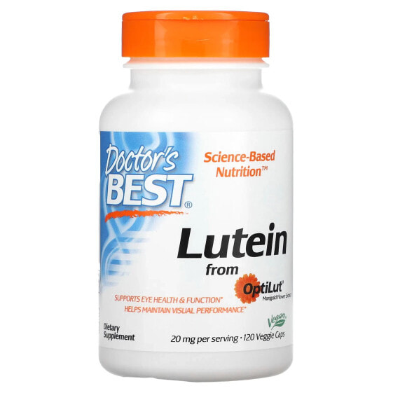 Витаминные капсулы Doctor's Best Лютеин от OptiLut, 20 мг, 120 шт. (10 мг на капсулу)