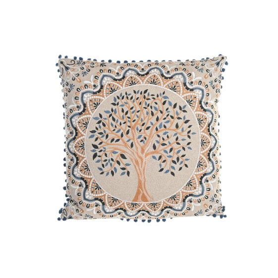 Cushion DKD Home Decor Tree Blue Yellow Light brown 60 x 20 x 60 cm