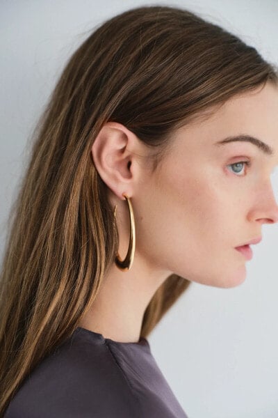 OVAL HOOP EARRINGS