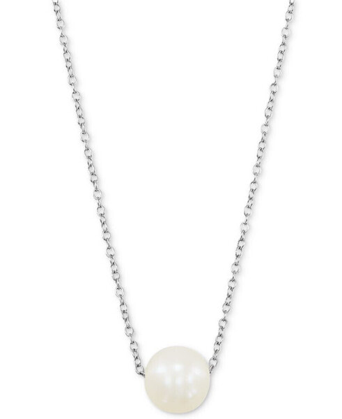 Cultured Freshwater Pearl (8mm) Solitaire 18" Pendant Necklace, Created for Macy's