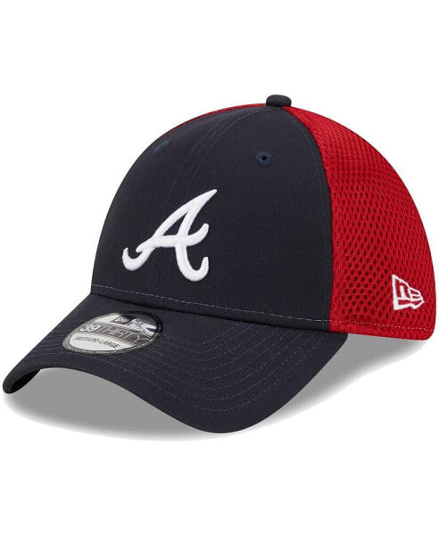 Бейсболка New Era Atlanta Braves Team Neo 39THIRTY в черно-синем цвете