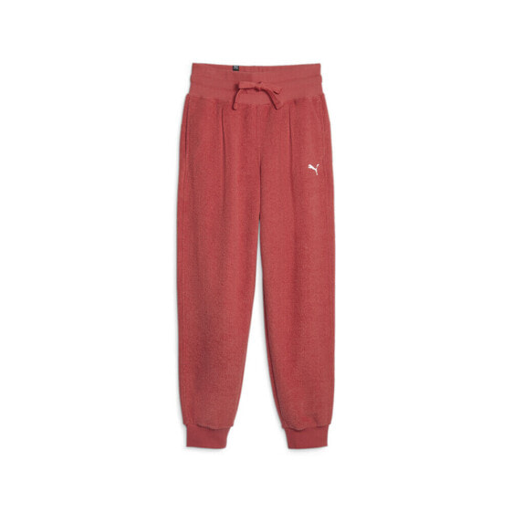 Puma Her Winterized Drawstring Sweatpants Womens Red Casual Athletic Bottoms 676