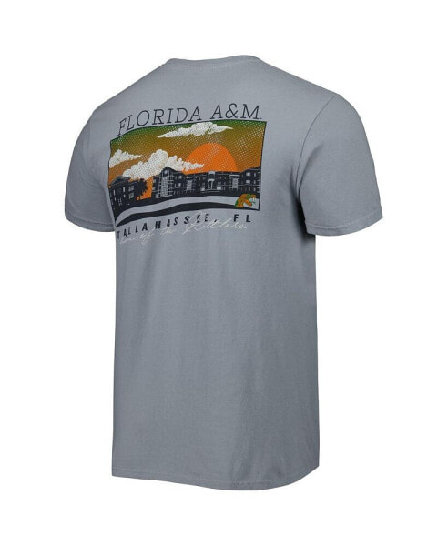 Men's Gray Florida A&M Rattlers Campus Scenery Comfort Color T-shirt