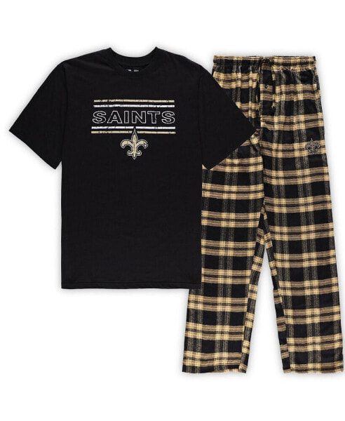 Пижама мужская Concepts Sport Black, Gold New Orleans Saints