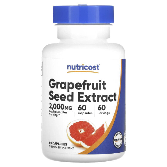 Витамины и БАДы Nutricost Грейпфрутовый экстракт 2 000 мг 60 капсул