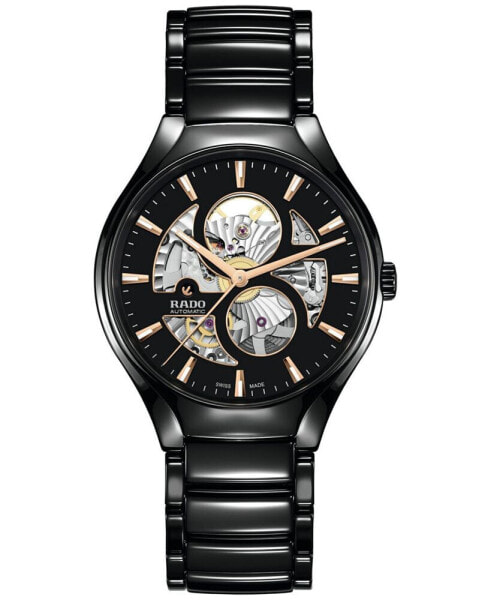 Unisex Swiss Automatic True Black High-Tech Ceramic Bracelet Watch 40mm