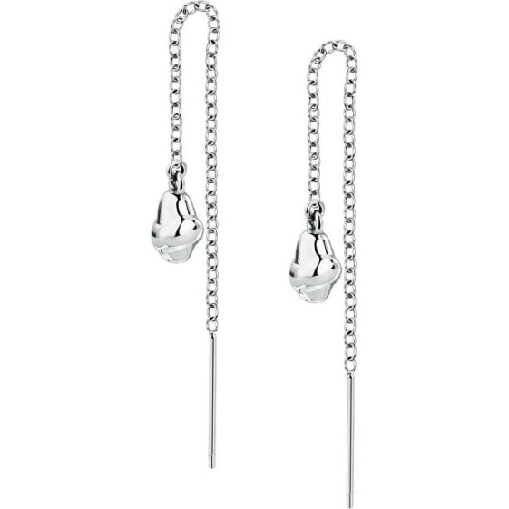 Stylish long steel earrings T-Design TJAXA15