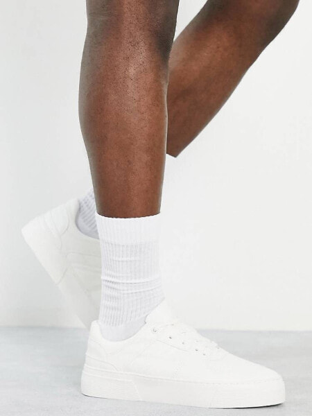 ASOS DESIGN trainers in white with chunky sole