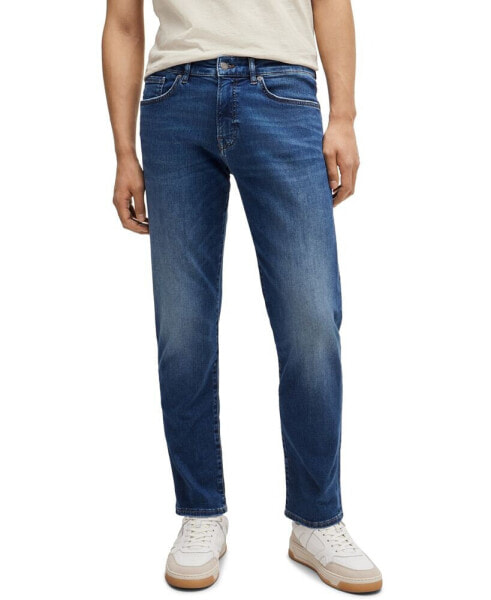 Men's Blue Soft-Motion Regular-Fit Jeans