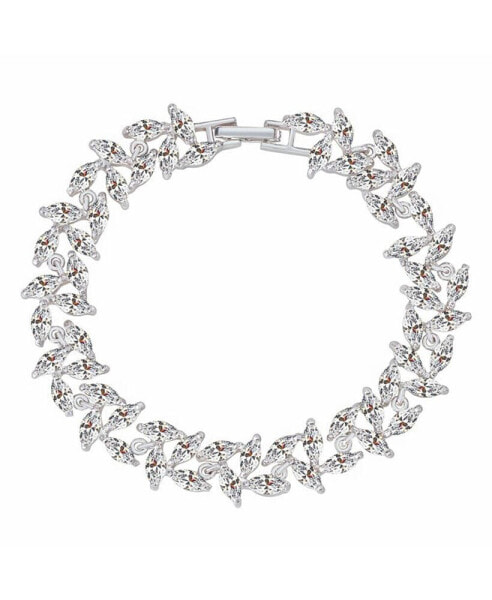 Tennis Bracelet for Women with Marquise Cut Cubic Zirconia