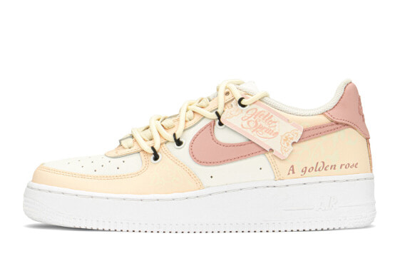 【定制球鞋】 Nike Air Force 1 Low 情人节主题 解构 低帮 板鞋 女款 金玫瑰 / Кроссовки Nike Air Force DD8959-100