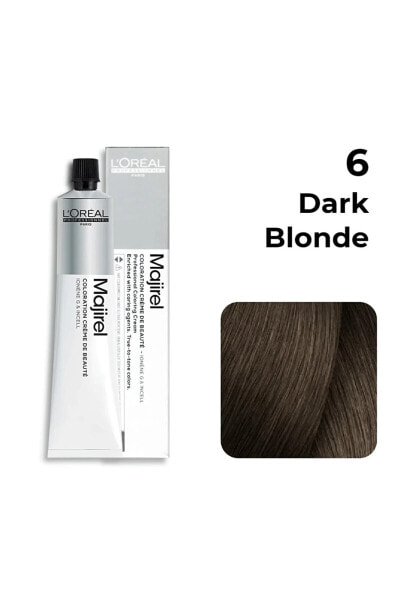 Окрашивание волос красителем L'Oreal Majirel 6 темно-коричневый 50 мл