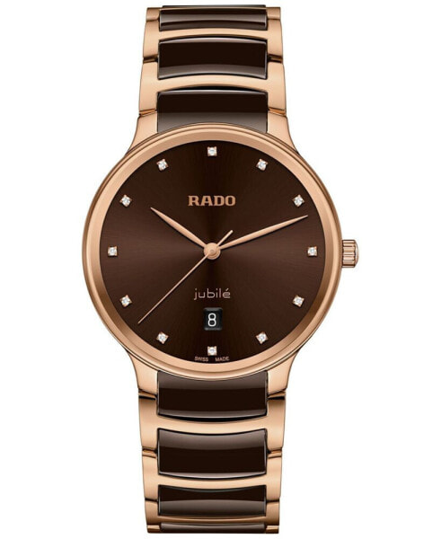 Часы Rado Centrix Diamond Brown Ceramic