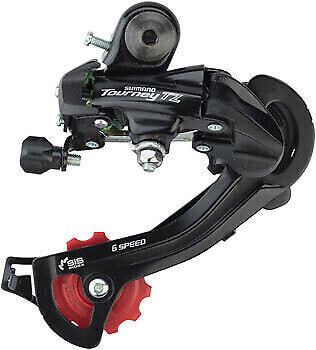 Shimano Tourney RD-TZ500 Rear Derailleur - 6,7 Speed, Long Cage, Black, Shimano