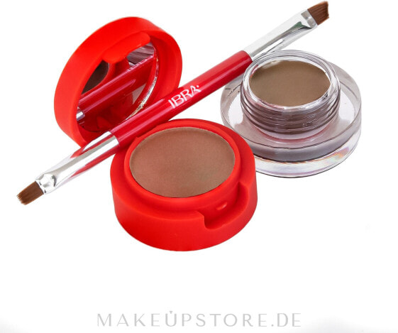 2in1 Wasserfester Augenbrauenpomade und -puder - Ibra Eyebrow Pomade & Powder Cream Waterproof Blonde