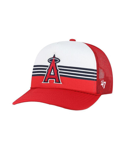 Men's Red Los Angeles Angels Lift Off Foam Front Mesh Trucker Adjustable Hat