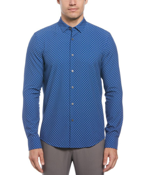 Рубашка мужская Perry Ellis Slim-Fit Stretch с геометрическим узором