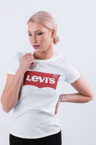 Levi`s THE PERFECT TEE 0053 LARGE BATWING WHITE - XS - damskie - biały