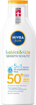 Sonnenmilch Kids, Schutz & Pflege sensitiv, LSF 50+, 200 ml