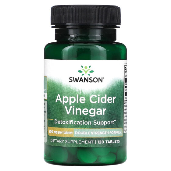 Таблетки для похудения Apple Cider Vinegar, 200 мг, 120 штук от Swanson