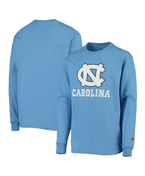 Big Boys Carolina Blue North Carolina Tar Heels Lockup Long Sleeve T-shirt