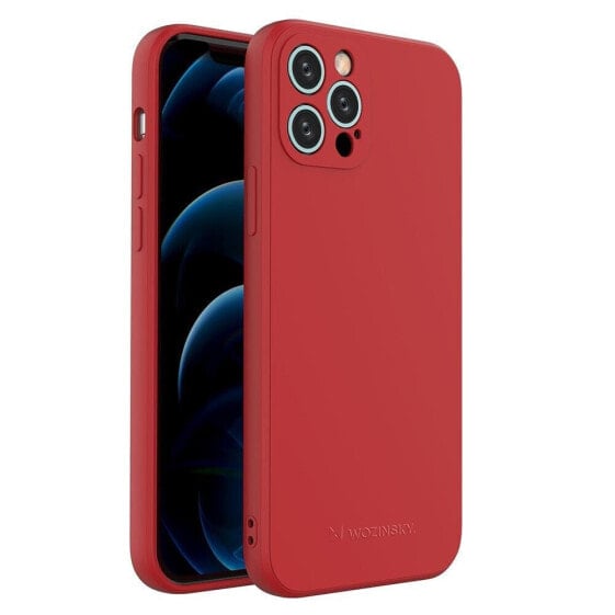 Silikonowe elastyczne wytrzymałe etui iPhone 13 mini Color Case czerwony