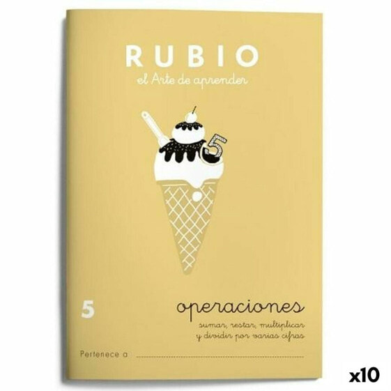 Тетрадь по математике Rubio Nº 5 A5 испанский 20 Листья (10 штук)