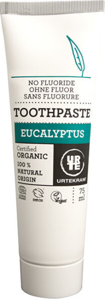 Urtekram Eucalyptus Toothpaste Органическая зубная паста без фтора с эвкалиптом 75 мл