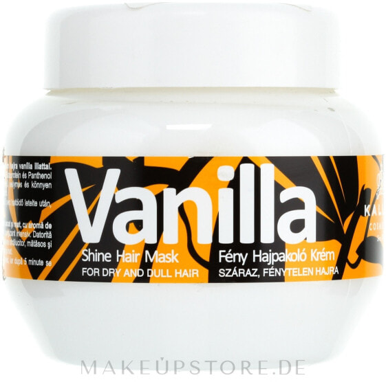 Nährende Maske für trockenes und stumpfes Haar mit Vanilleduft - Kallos Cosmetics Vanilla Shine Hair Mask 275 ml