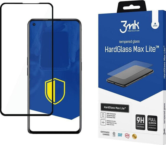 3MK Realme 9i Black - 3mk HardGlass Max Lite