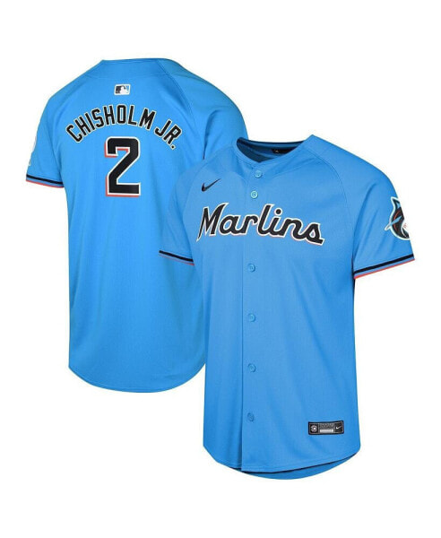 Big Boys and Girls Jazz Chisholm Jr. Blue Miami Marlins Alternate Limited Player Jersey