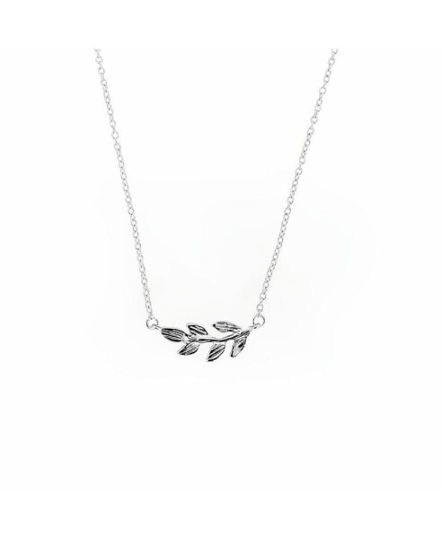 Sanctuary Project by Dainty Olive Branch Necklace Silver