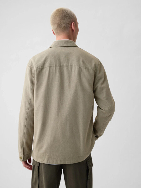 Linen-Cotton Chore Jacket