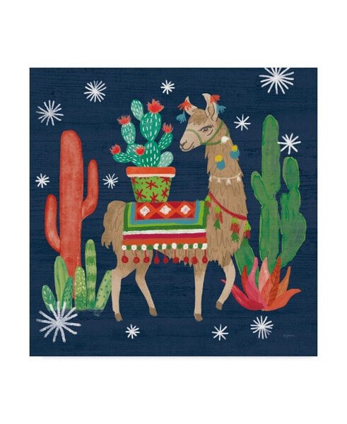 Mary Urban Lovely Llamas III Christmas Canvas Art - 27" x 33"