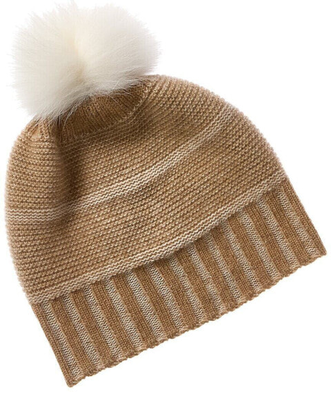 Forte Cashmere Pompom Cashmere Hat Women's Brown