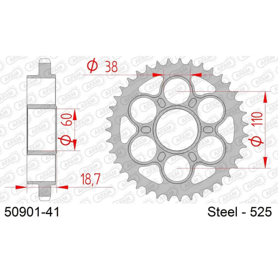 AFAM 50901 rear sprocket