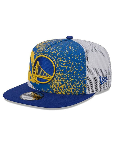 Men's Royal Golden State Warriors Court Sport Speckle 9Fifty Snapback Hat
