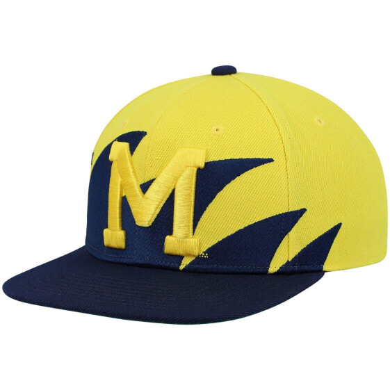 [HHSS3304-UMIYYPPPYWNY] MENS NCAA MICHIGAN WOLVERINES SHARKTOOTH SNAPBACK