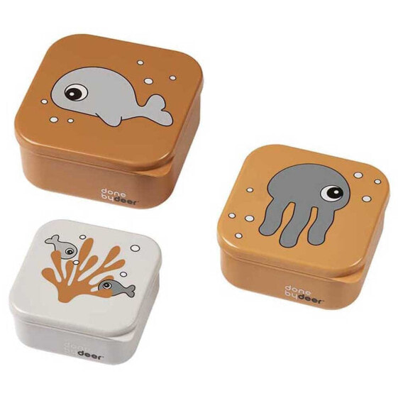 DONE BY DEER Snack Box Set 3 Pieces Sea Friends