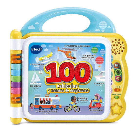 Интерактивная книга "100 Вещей на колесах" Vtech My First 100 Bilingual Words 100 Vehicles And Ways To Move