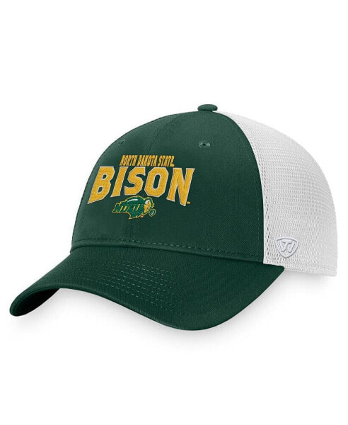 Men's Green, White NDSU Bison Breakout Trucker Snapback Hat