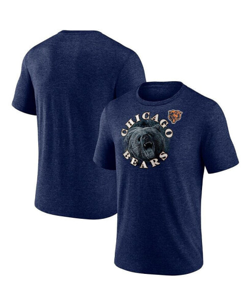 Men's Heather Navy Chicago Bears Sporting Chance Tri-Blend T-shirt