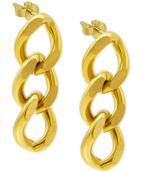 Серьги ADORNIA 14k Gold-Plated Curb Chain