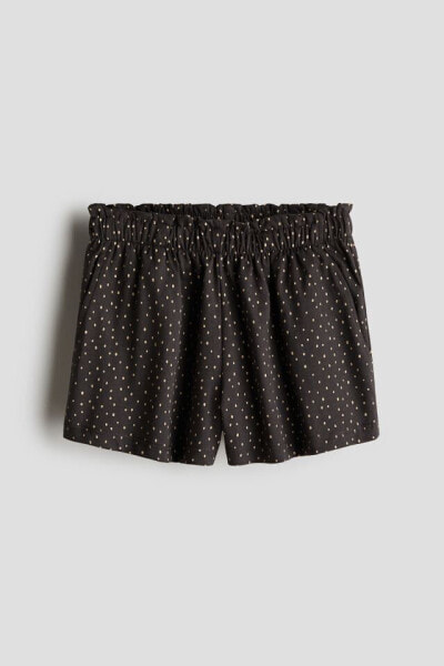 Patterned Paper-bag Shorts