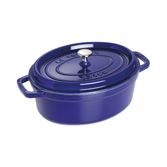 Zwilling STAUB LA COCOTTE - Casserole baking dish - Oval - Cast iron - Ceramic - Gas - Halogen - Induction - Sealed plate - Blue - Enamel