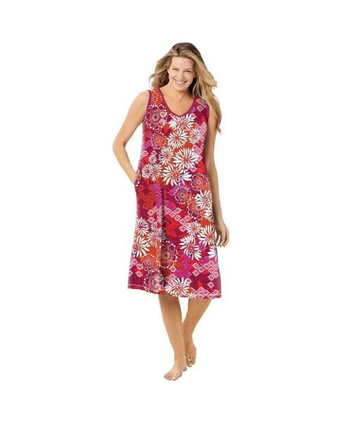 Plus Size Trapeze V-Neck Short Lounger