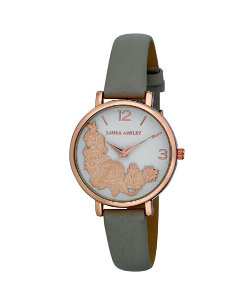 Women's Floral Bounty Gray Polyurethane Strap Watch 38mm